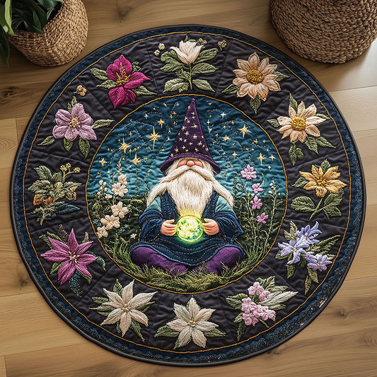 Blooming Gnome WN2208008CL Quilted Round Mat