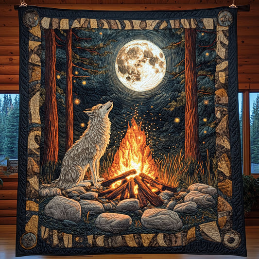 Coyote And Campfire CP0406068CL Quilt