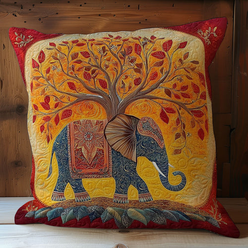 Tree And Elephant WY1102151CL Quilt Pillow Case