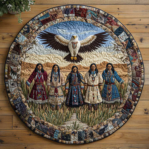 Native American Ancestor Spirit WN2403076CL Quilted Round Mat