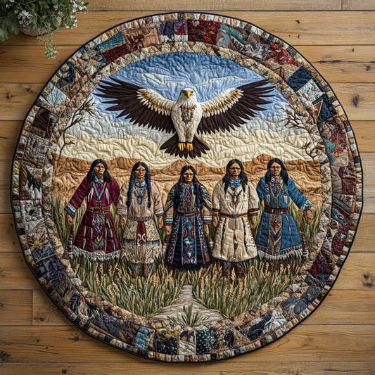 Native American Ancestor Spirit WN2403076CL Quilted Round Mat