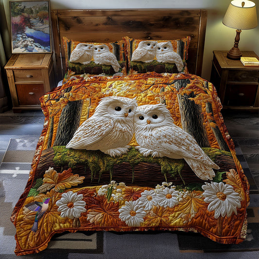 Couple Owl In Autumn WY2412014CL Duvet Cover Set