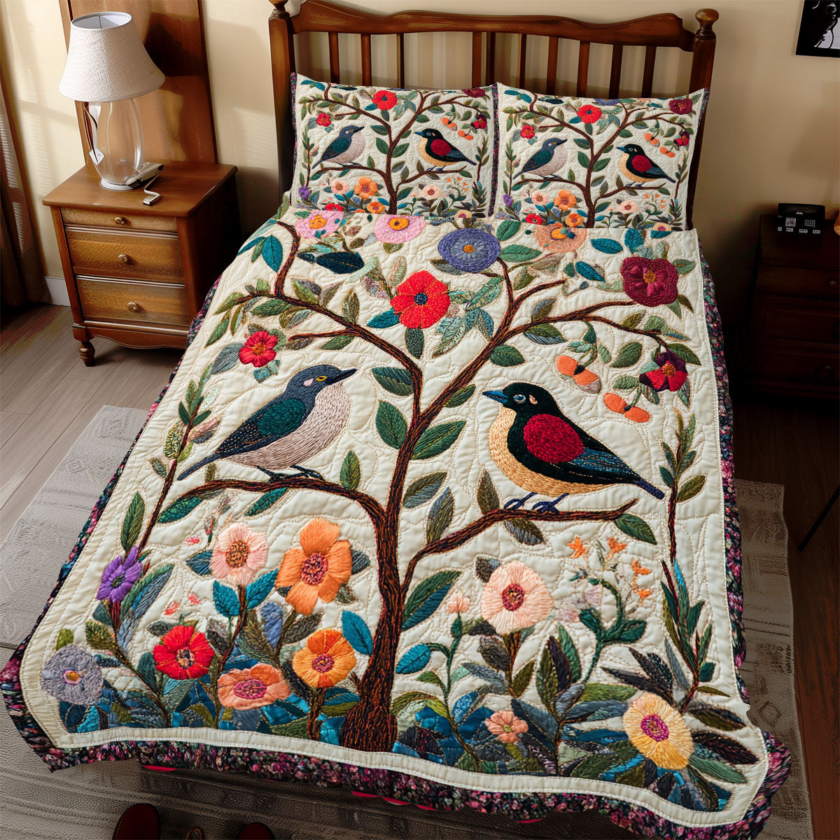 Bird Tree WX2111053CL Duvet Cover Set