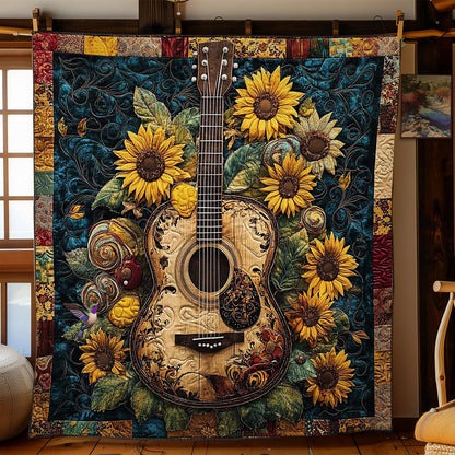 Sunflower Guitar WY2012066CL Quilt