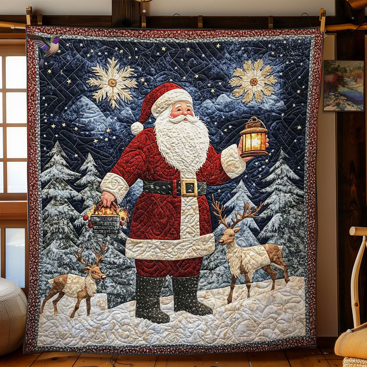 Santa And Friends WN1411003CL Quilt