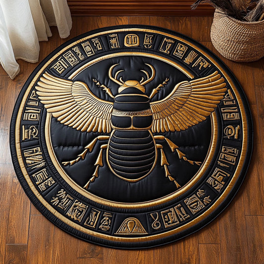 Scarab Blessing WY3007049CL Quilted Round Mat