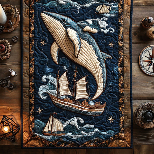 Whaleborne Travelers WN1607060CL Quilted Table Runner