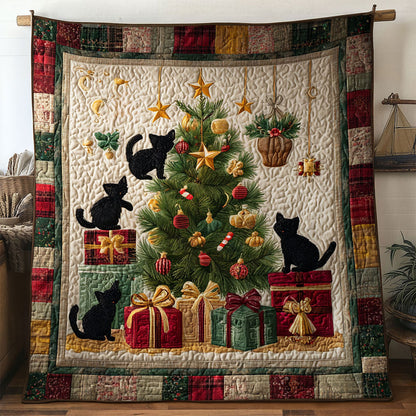 Black Cat Christmas Blessing WN0711001CL Quilt