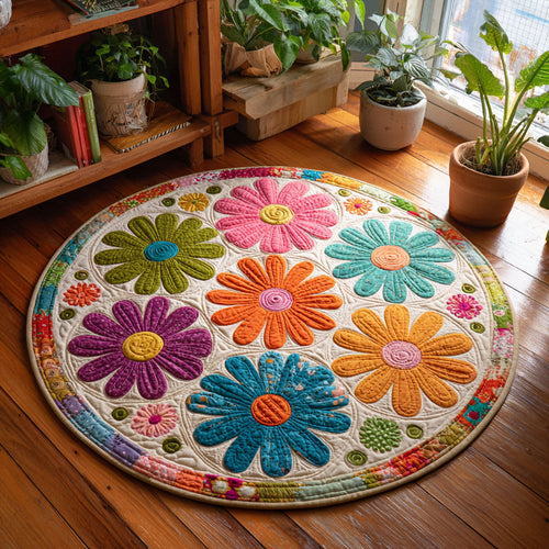 Spring Sprinkle CW0708023CL Quilted Round Mat