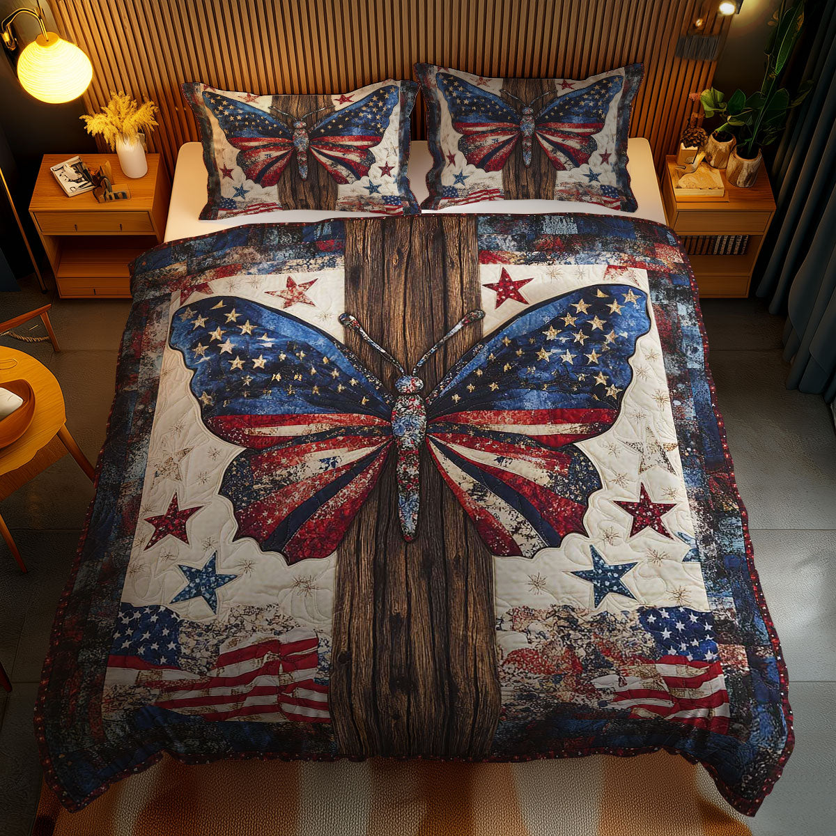 Flag Wings Butterfly WN3012061CL Duvet Cover Set