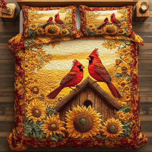 Sunflower Meadow Cardinal WY0708114CL Duvet Cover Set