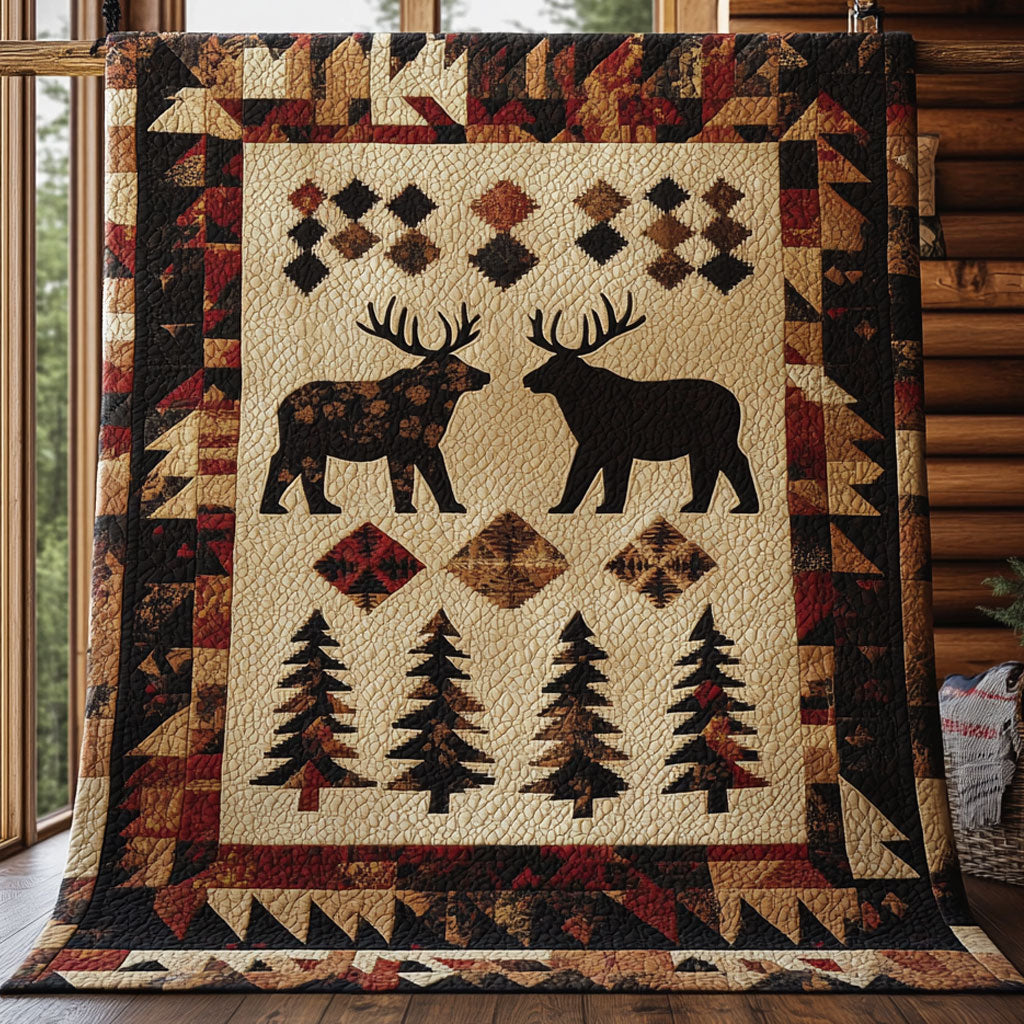 Tribal Moose CP2105034CL Quilt