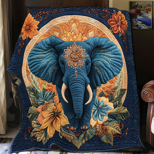 Floral Elephant WX0406023CL Quilt