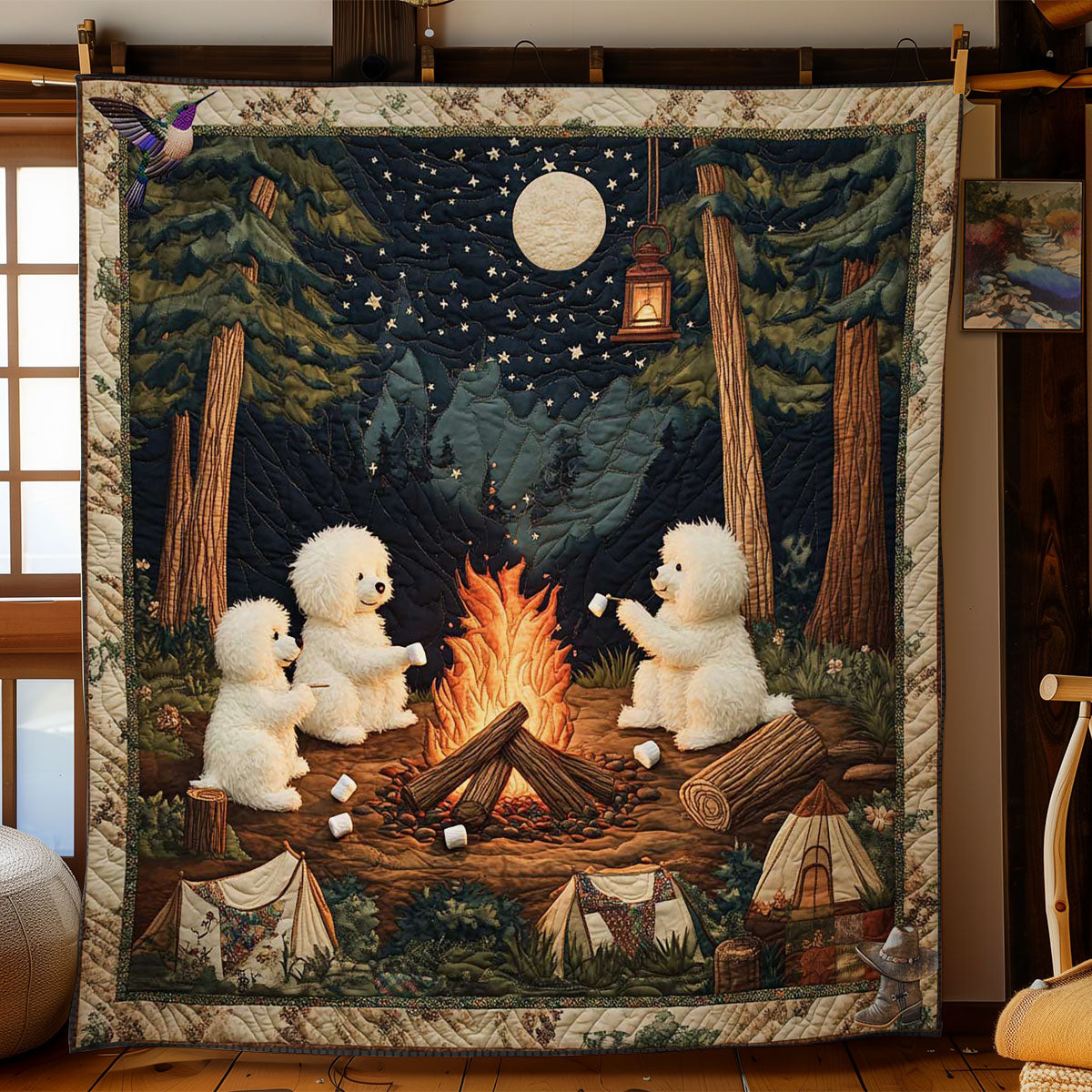 Forest Friends Bichon WN2811070CL Quilt