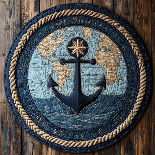 Vintage Anchor WN0805094CL Quilted Round Mat