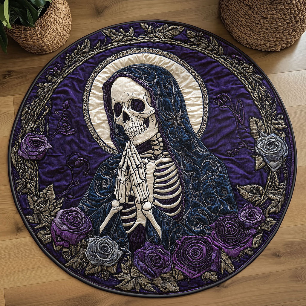 Divine Skeleton WN2908015CL Quilted Round Mat