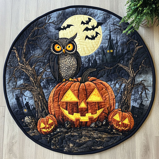 Haunted Lantern Guardian CW0907017CL Quilted Round Mat