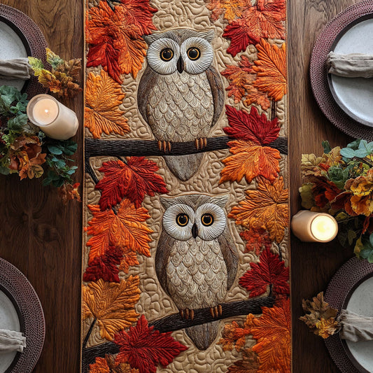 Autumn Owl CW0307003CL Quilted Table Runner