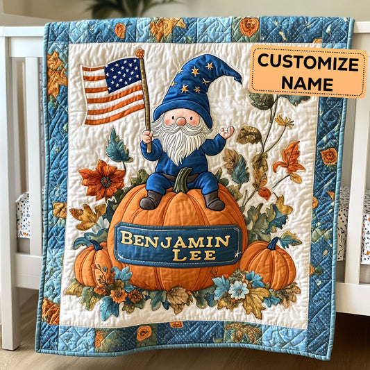Pumpkin Beard Buddy CP2907032CL Personalized Baby Quilt
