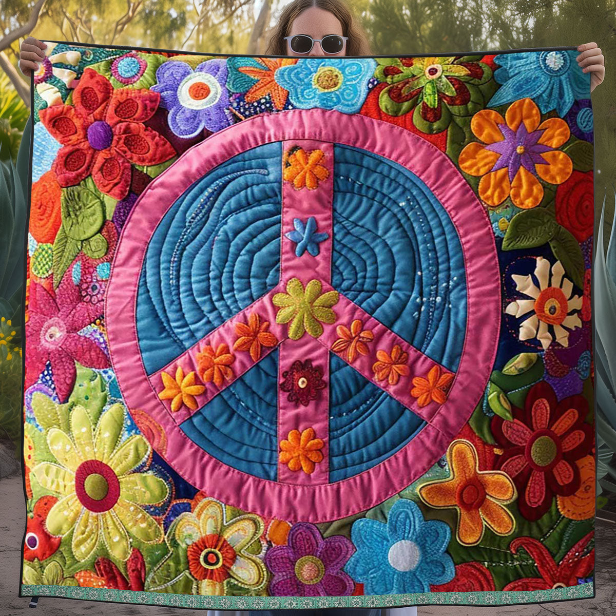 Trippy Hippie Sign WJ1909023CL Quilt