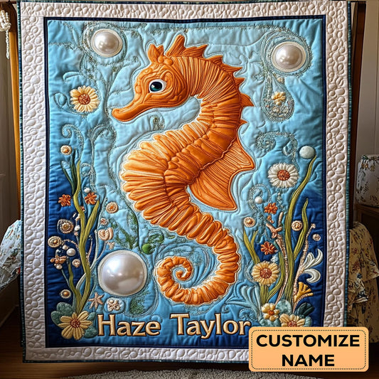 Tiny Sea Guardian WY0108013CL Personalized Baby Quilt