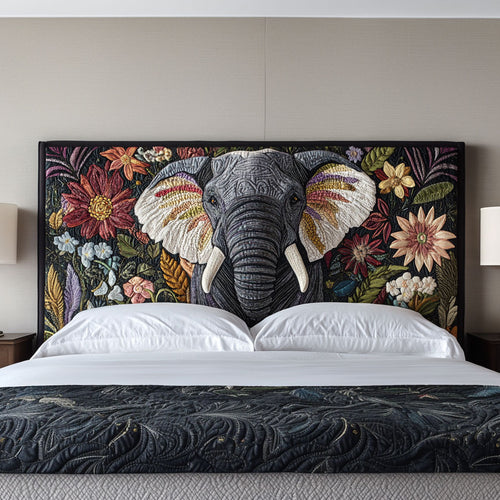 Blooming Elephant QA3012014CL Quilted Headboard Slipcover