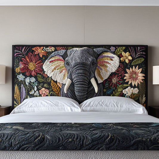 Blooming Elephant QA3012014CL Quilted Headboard Slipcover