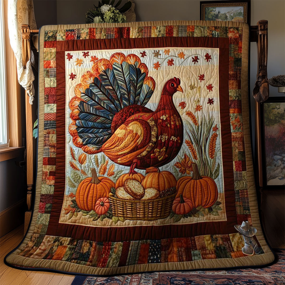 Turkey Thanksgiving Bliss WN2011052CL Quilt