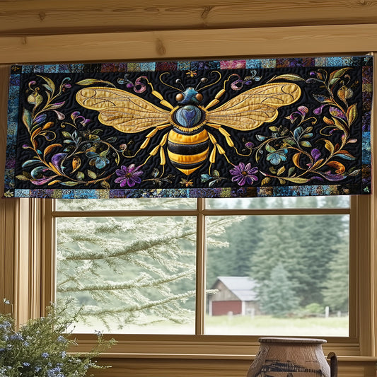 Regal Floral Bee WY2305039CL Quilted Valance
