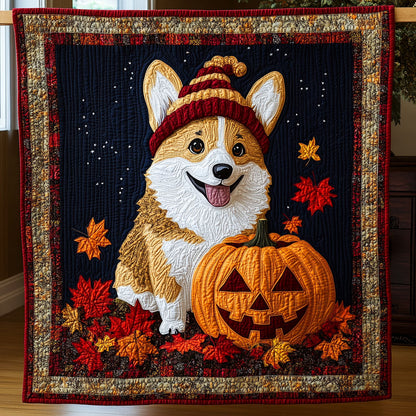 Corgi in Autumn CW0608036CL Quilt