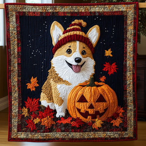Corgi in Autumn CW0608036CL Quilt