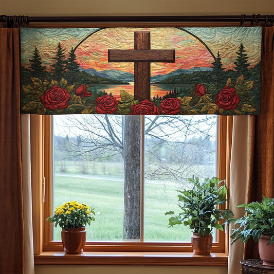 Cross Roses WX0605012CL Quilted Valance