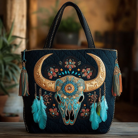 Midnight Buffalo Spirit CW2309015CL Quilted Tote Bag