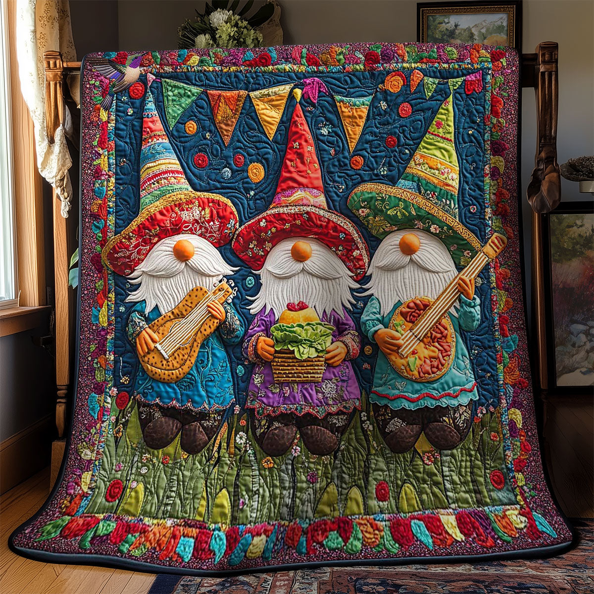 Cactus Gnomes WN2312048CL Quilt