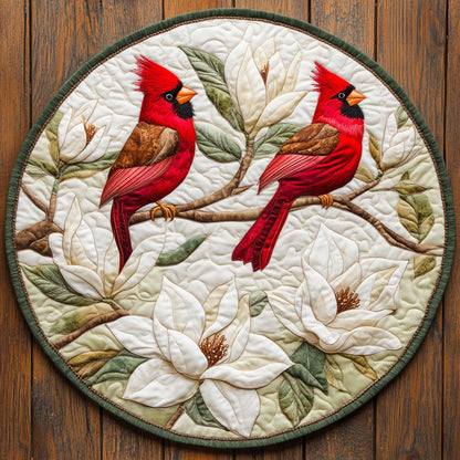 Couple Cardinal WX2904013CL Quilted Round Mat