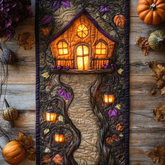 Pumpkin Glow Path WN1507065CL Quilted Table Runner
