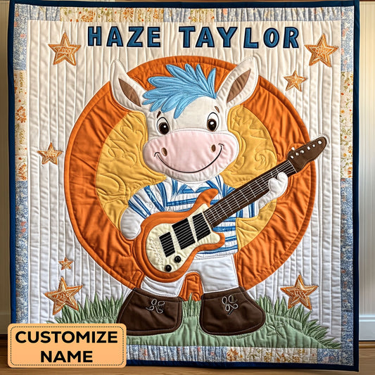 Little Rockstar WY2607037CL Personalized Baby Quilt