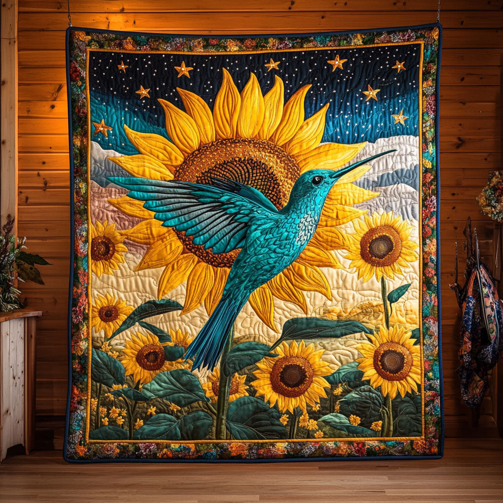 Hummingbird Sunflower CW1906030CL Quilt