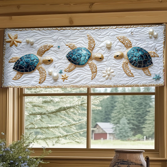 Turtle Gemstone WY2304014CL Quilted Valance