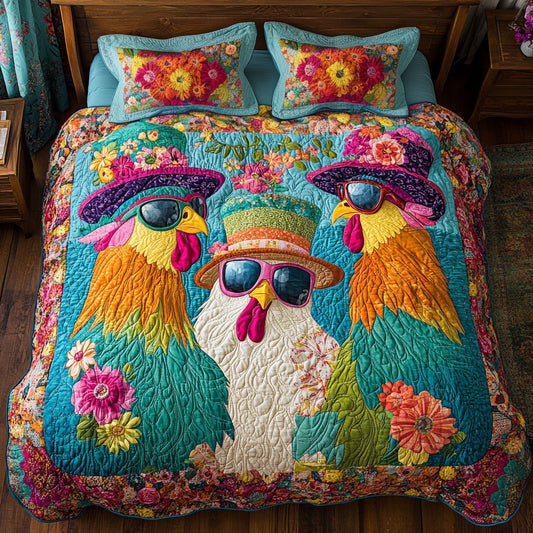Fashion Three Hen WY2901042CL Duvet Cover Set