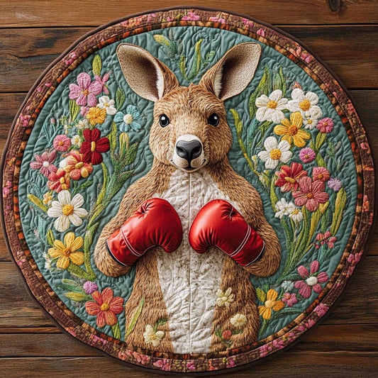 Boxing Kangaroo CP1406011CL Quilted Round Mat