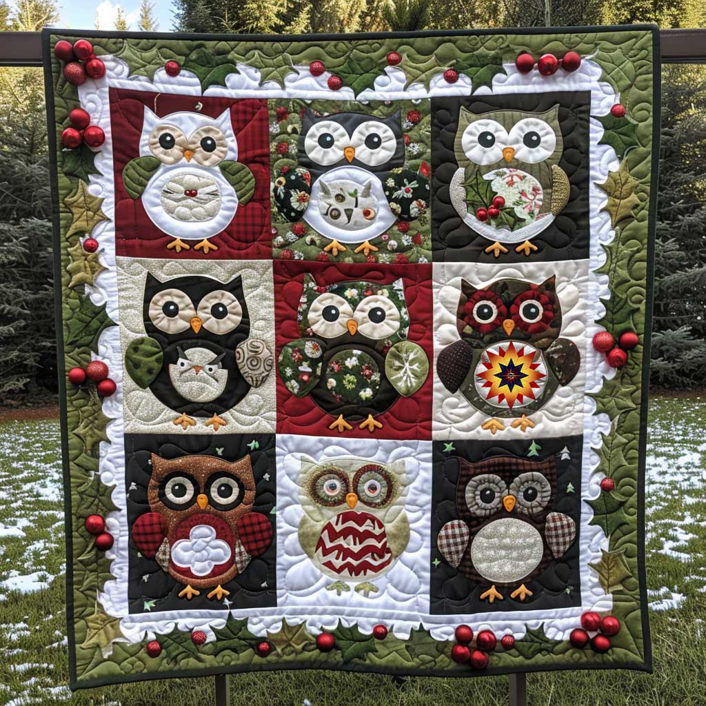 Christmas Owl Collection WP1710003CL Quilt