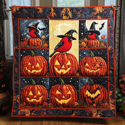 The Spooky Cardinal WY2008032CL Quilt