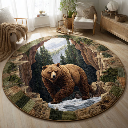 Bear Forest CW1001063CL Quilted Round Mat
