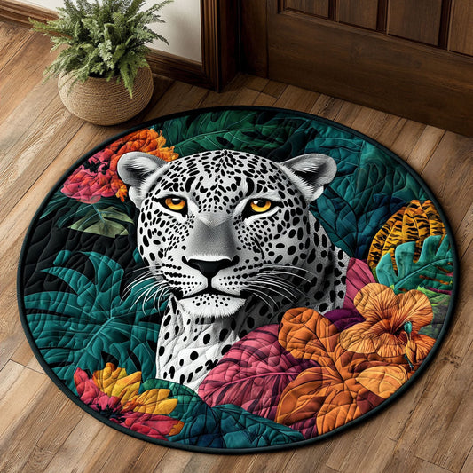 Majestic Leopard WX2605038CL Quilted Round Mat
