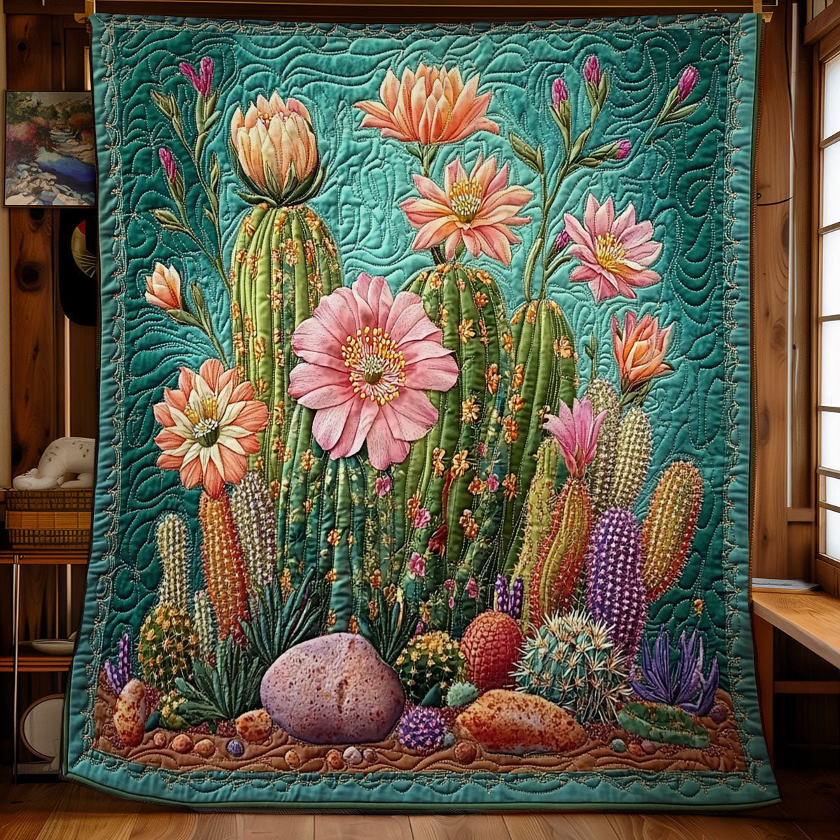 Cactus Flower WY1401027CL Quilt