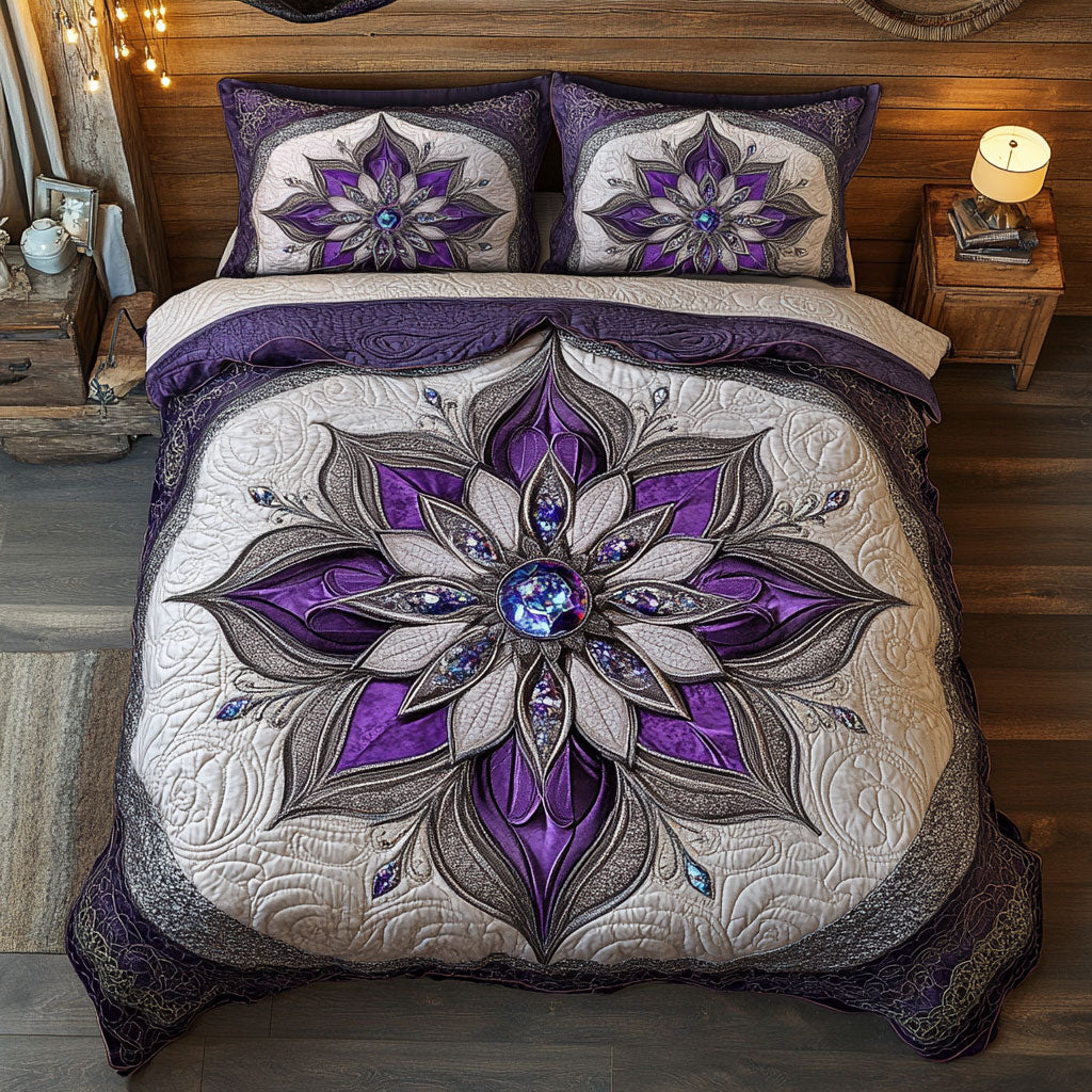 Opulent Violet Bloom CW1607032CL Duvet Cover Set