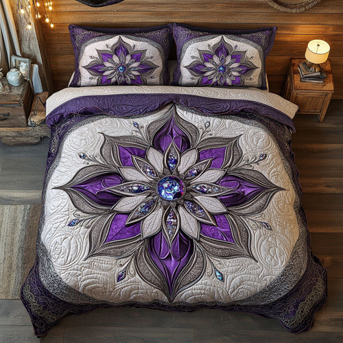 Opulent Violet Bloom CW1607032CL Duvet Cover Set