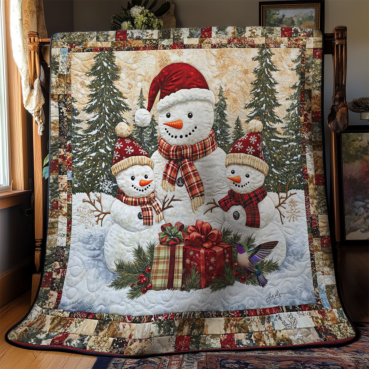 Festive Snowman WN0512045CL Quilt