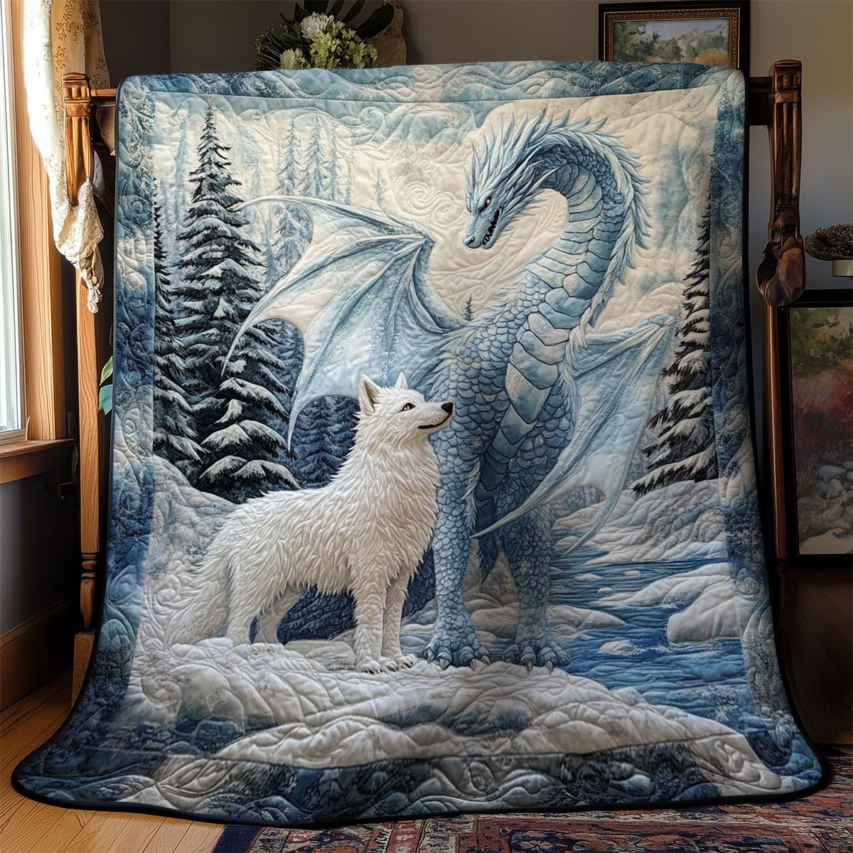 Icebound Companions Dragon WN0601005CL Quilt